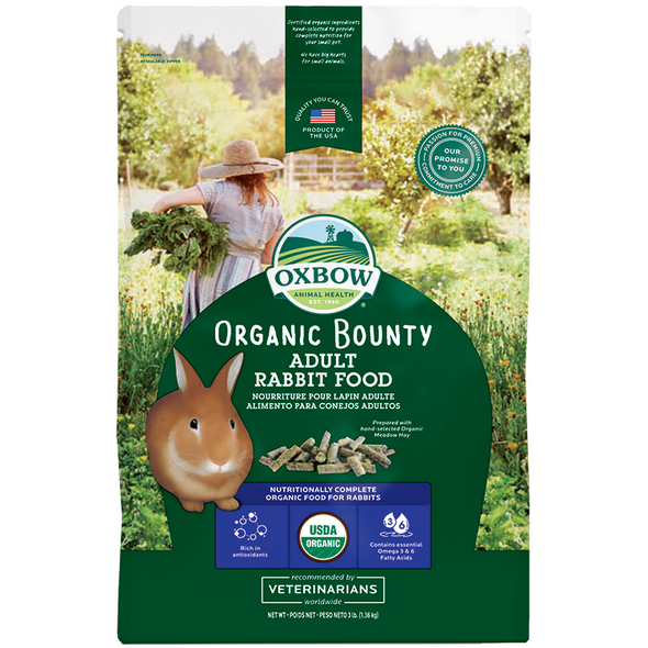 Oxbow Organic Bounty Adult Rabbit Food 1.36kg