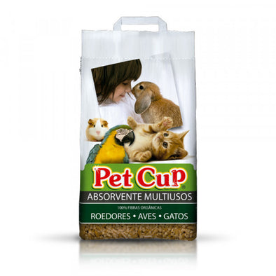 Pet Cup - Absorvente Em Pellets Para Gatos, Aves E Roedores 20kg