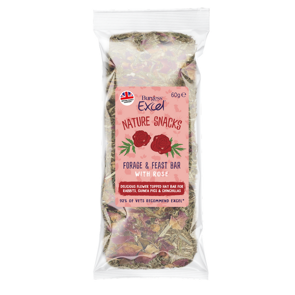 Excel Forage & Feast Hay Bar with Rose